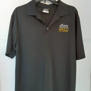Nike Golf Dri-Fit Casual Golf Polo Shirt | M | Black | 1855 Black Angus Logo Top